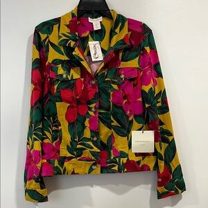 Yellow Floral Women's Jacket